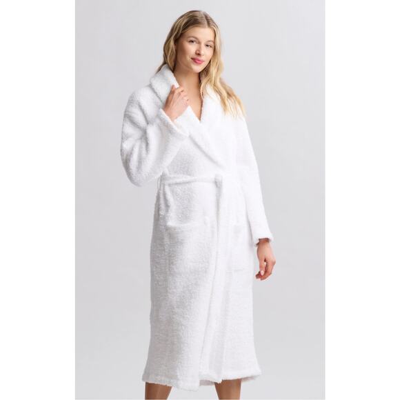 Barefoot Drams CozyChic Adult Robe Soft White Loungewear Women's 2 / M